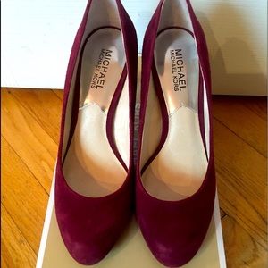 Michael Kors Burgundy Suede Pumps